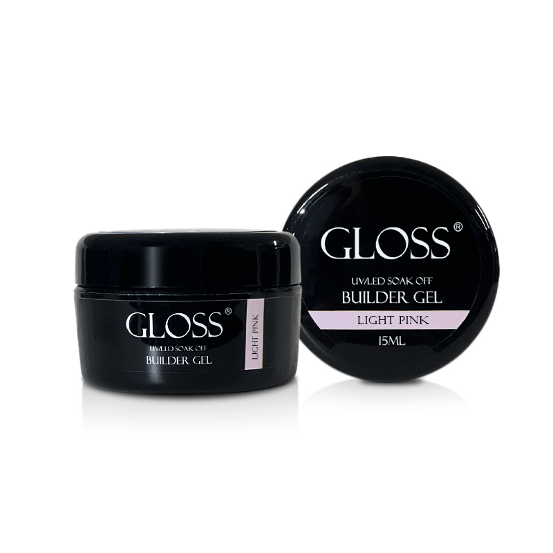 Single-phase gel Builder Gel GLOSS Light pink, 15 ml